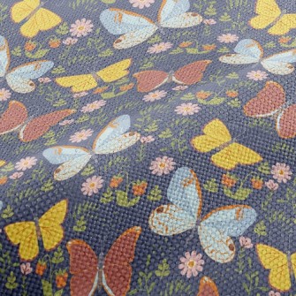 Butterflies And Flowers Performance Linen