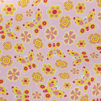 Cute Flower Butterfly Twill