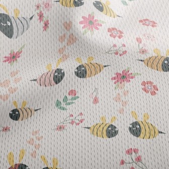 Flowers And Bees Couple Athletic Mesh Flat Back