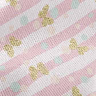 Gold Glitter Butterfly Standard Corduroy