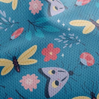 Insects And Flowers Athletic Mesh Flat Back