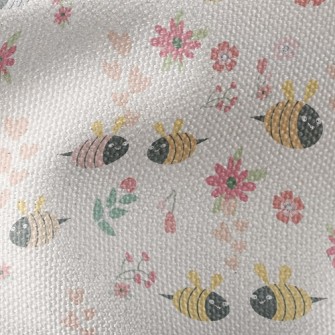 Flowers And Bees Couple Waterproof Canvas