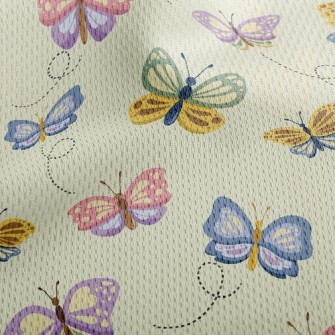 Colorful Butterfly Athletic Mesh Flat Back