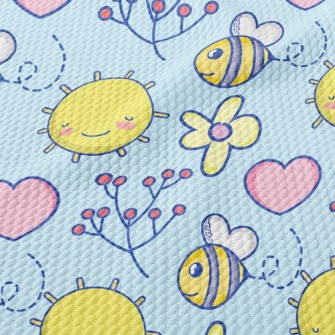 Sun And Bees Birdseye Piqué