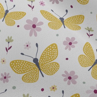 Yellow Butterfly Chiffon