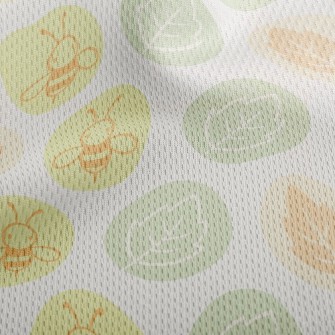 Bee And Leaves Athletic Mesh Flat Back