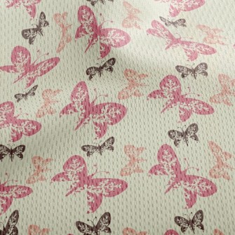 Butterfly Texture Athletic Mesh Flat Back