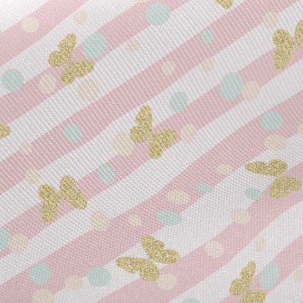 Gold Glitter Butterfly Twill