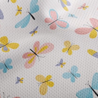 Colorful Butterflies Athletic Mesh Flat Back