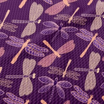 Purple Dragonfly Birdseye Piqué