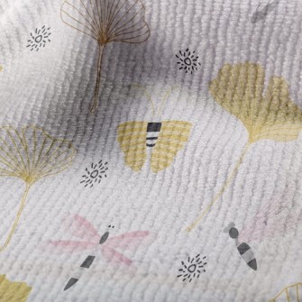 Dragonfly And Ginkgo Leaves Terry