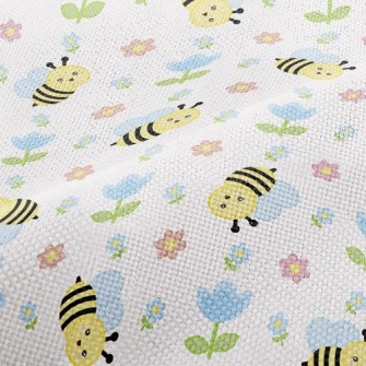 Tulips And Bees Performance Linen