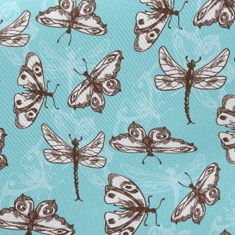 Butterflies And Dragonflies Twill