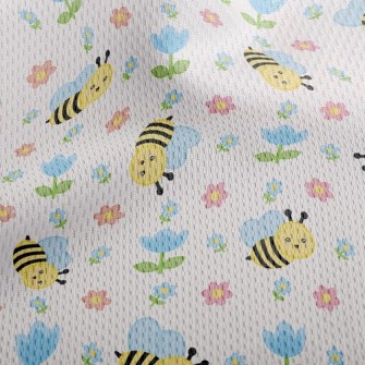 Tulips And Bees Athletic Mesh Flat Back