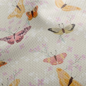 Butterfly In The Garden Athletic Mesh Flat Back