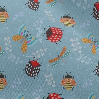 Ladybug And Dragonfly Chiffon
