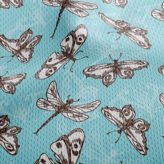 Butterflies And Dragonflies Athletic Mesh Flat Back
