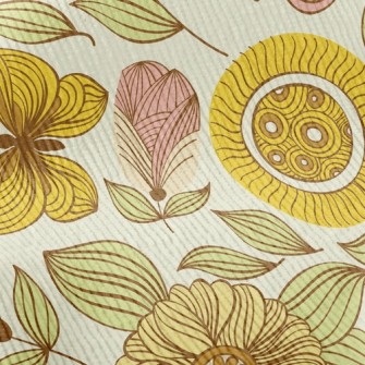 Various Flowers And Butterflie Standard Corduroy
