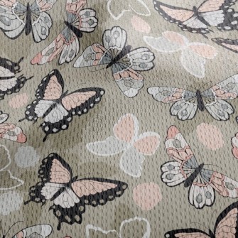 Colorful Butterfly Athletic Mesh Flat Back