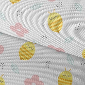Bee And Flower Waterproof Oxford