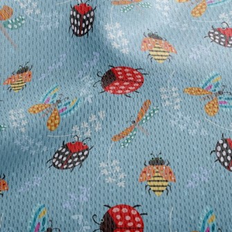 Ladybug And Dragonfly Athletic Mesh Flat Back