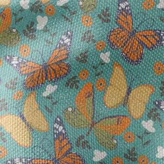 Butterflies And Flowers Waterproof Canvas