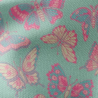 Pink Butterfly Waterproof Canvas