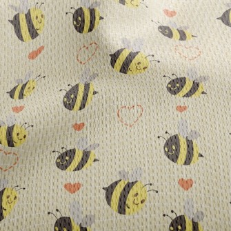 Cute Bee Athletic Mesh Flat Back