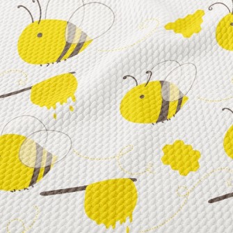 Tasty Honey And Bees Birdseye Piqué