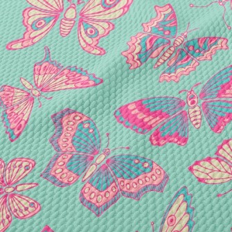 Pink Butterfly Birdseye Piqué