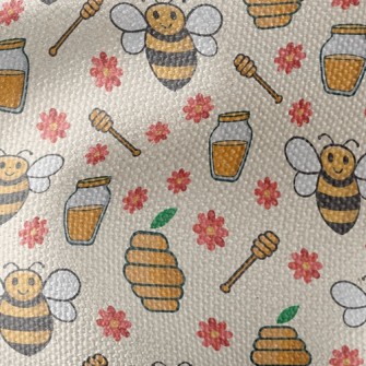 Sweet Honey And Bees Waterproof Canvas
