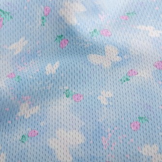 Butterflies And Roses Athletic Mesh Flat Back