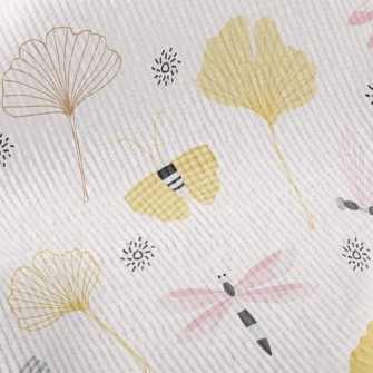 Dragonfly And Ginkgo Leaves Standard Corduroy