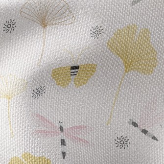 Dragonfly And Ginkgo Leaves Waterproof Canvas