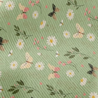 Flowers And Butterflies Standard Corduroy