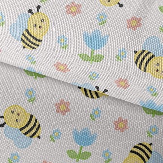 Bee And Flower Waterproof Oxford
