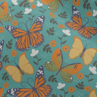 Butterflies And Flowers Chiffon