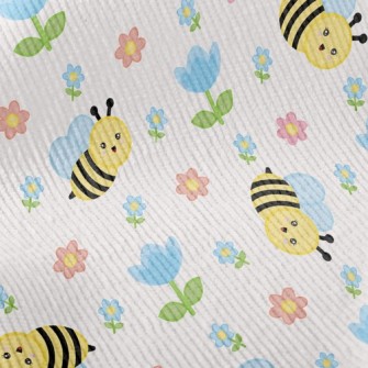 Bee And Flower Standard Corduroy