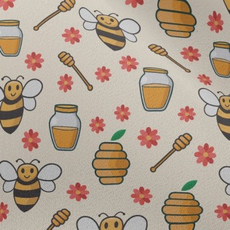Sweet Honey And Bees Chiffon