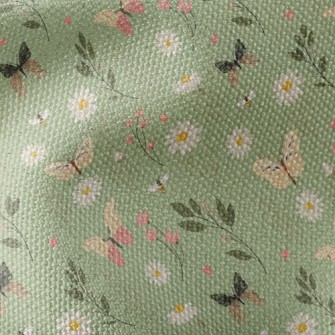 Flowers And Butterflies Waterproof Canvas