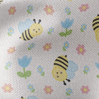 Bee And Flower Waterproof Canvas