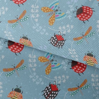 Ladybug And Dragonfly Waterproof Oxford