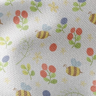 Bee And Fruit Waterproof Canvas
