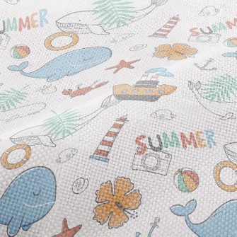 Whale And Boat Performance Linen