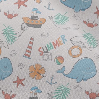 Whale And Boat Chiffon