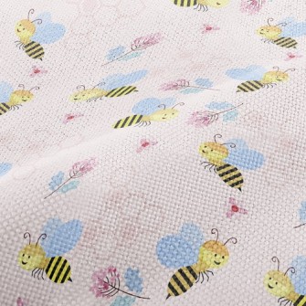 Bees And Flowers Performance Linen