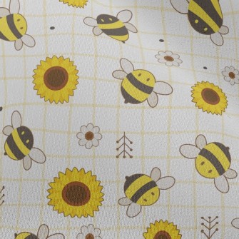 Bee And Sunflower Chiffon