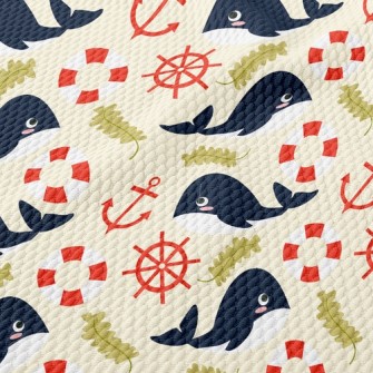 Whale And Rudder Birdseye Piqué