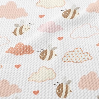Bees And Clouds Birdseye Piqué