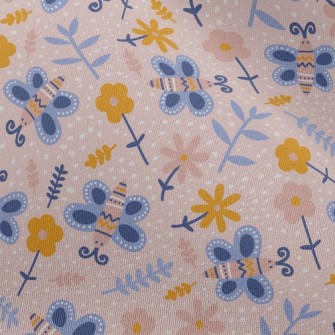 Flowers And Butterflies Chiffon